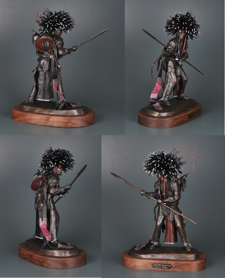 Cheyenne Dog Soldier holding spear.